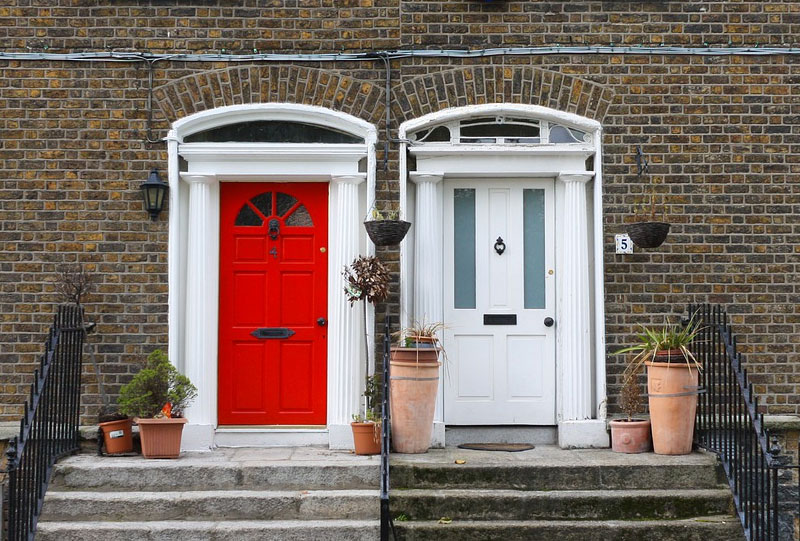 Image: Neighbours front doors.